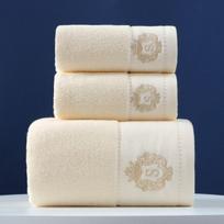 Rankšluosčių rinkinys „Pure Cotton“ - Siuvinėtu kraštu - kreminė