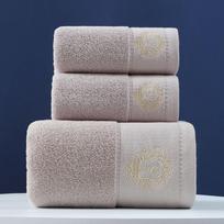 Rankšluosčių rinkinys „Pure Cotton“ - Siuvinėtu kraštu - kapučino