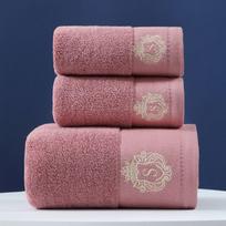 Rankšluosčių rinkinys „Pure Cotton“ - Siuvinėtu kraštu - rožinė
