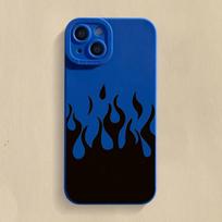 Madingas juodos liepsnos silikoninis telefono dėklas iPhone 16 15 Pro Max 15 14 13 12 11 X XS XR 7 8 Plus SE 16E smūgiams atsparus minkštas dangtelis For iPhone 14Pro Max