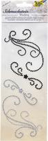 Dekoratyvinių kristalų juostelė FOLIA Wedding 1, su lipniu pagrindu, 1 lapas, 10,5 x 26 cm