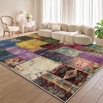 Easy Clean Non-slip Carpets for Living Room Sofa Coffee Table Entrance Mat Large Area Bedroom Cloakroom Decoration Rugs Washable 60*90cm brown