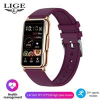 For Android IOS Smart Bracelet Women Smartwatch Men Heart Rate Blood Oxygen Waterproof Sport Smart Band Watch For Ladies +Gift black