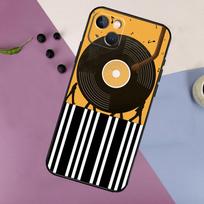 Vinyl Record Music Phone Case For iPhone 11 12 13 14 16 15 Pro Max Mini 7 8 Plus X XR XS Max Bumper Cases Cover iPhone X XS orange
