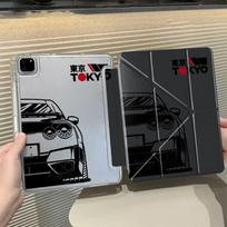 J-D-M Dream Car Y-Fold Holder Cover Tablet Case For iPad Mini 6 7 Air 4 5 M3 M2 1 2 M4 11inch Pro 11th 10th 9th 8th 7th 12.9inch iPad Mini 6 8.3 gray