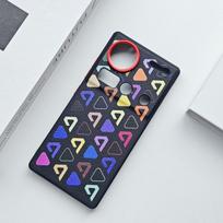 For ZTE nubia Z70 Ultra and Z70S Ultra Lette Leather Contrast Color Keys Lens Frame Anti-Fingerprint Soft Cover Artificial leather&ZTE nubia Z70S Ultra gray
