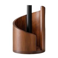 Countertop Paper Towel Holder with Base Mango Wood Towel Roll Rack Anti-Slip Iron Frame Tissue Box for Dining Room Living Room ruda