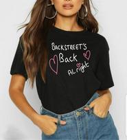 Backstreets Back Alright Tshirt Backstreet Boys Tshirt Uk Tour 2026 Fashion S black