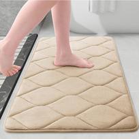 Olanly Memory Foam Vonios Kilimėliai Sugeriantys Vandenį Skalbiami Mašinoje Dušo Kilimėliai Vonios Kambariui Itin Minkšti Neslystantys Kilimai Virtuvės 41x61cm smėlis