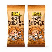 HBAF KARAMELizuoti SŪDYTI MIGDOLAI 35g #CARAMEL SALTED ALMOND*2pack