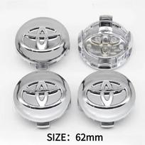 57mm 62mm ABS chromuoti ratų centriniai dangteliai, 4 vnt. rinkinys, skirtas Toyota Corolla RAV4 Camry Yaris C-HR Prado Prius Levin Automobilio priedai gray
