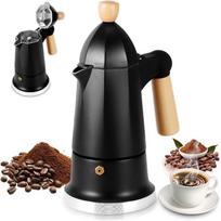 Moka Pot - Espresso Maker 3 Cup Stainless Steel Italian Coffee Percolator, Stovetop Coffee Maker 150ml, Suitable for Gas, Ceramic Hobs, Gift for juoda