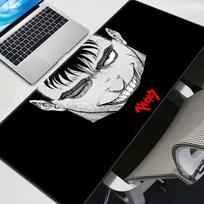 Black Mouse Pad Large Gamer Notebook Keyboard Desk Mat B-BERSERK Rubber Gaming Accessories Anime Mousepad Aesthetic Desk Decor 30cmx60cm