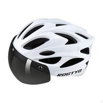 Cycle Helmet with Adjustable Bike Visor Vented for Kids, Adolescent, Biking, Mountain White black