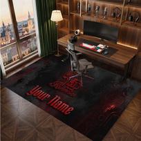 Rammstein Personalized Crystal Velvet Carpet, Customized Name Text Soft Anti‑Slip Rug for Living Room Bedroom 80cmx120cm