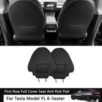 For Tesla Model YL 6-Seater Car Seat Back Anti Kick Pad Leather Full Surround Seat Back Anti Scratch Protector Car Accessories