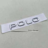 3D ABS Chrome Black Logo Polo Emblem Letters Badge N60 Car Rear Trunk Sticker For VW Polo MK7 MK8 GTI 2019-2025 Auto Accessories white