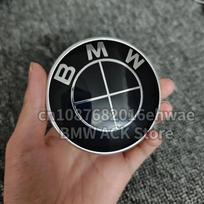 95mm 50th Anniversary Front Emblems For BMW 7 Series G11 G12 2022-2024 Car hub center caps Steering Wheel Sticker black