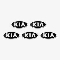Car Remote Key Emblem Sticker x90 Aluminum Keys Decoration Decal For KIA K9 Sportage Niro K5 Carnival EV6 EV9 EV3 K8 Stinger Forte black