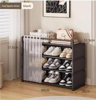 Floor-to-floor Multi-layer Shoe Rack Dustproof Simple Shoe Cabinet with Drawer Large-capacity Multifunctional Storage Rack 3 layers 60 juoda