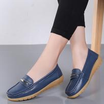 Nauji Natūralios Odiniai Batai Moterims Moteriški Mokasinai Moteriški Loafers Pavasario Rudens Motinos Batai Didelis Dydis G76 35 tamsiai mėlyna spalva