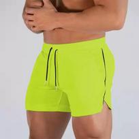 Vyriški greitai džiūstantys sportiniai bėgimo ir paplūdimio šortai 4XL yellow