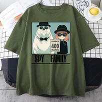 Anime Mange Anya Forger Art Mans Cotton Short Sleeve Creativity All-math T-Shirts Breathable O-Neck Men Tee Clothing 81158 3XL gray