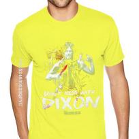 Walking Dead Daryl Dixon Printed Mens Tshirt Plus Size Men's Personalized Photo T Shirts Camisa Streetwear 3XL yellow