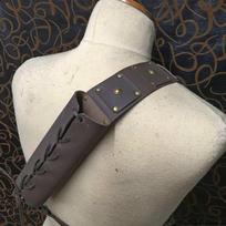 Medieval Steampunk Wide Sword Belt Men Knight Warrior Armor Middle Ages Viking Pirate Cosplay Costume Props Accessories One Size gray