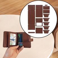Pasidaryk pats odinės piniginės gamybos rinkinys vyrams - Pilnas rankų darbo rinkinys Dark Brown brown