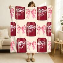 Prekės ženklas Dr Pepper gaivusis gėrimas Antklodė Minkšta ir draugiška odai Sofa-lova Poilsio patiesalas Visų sezonų antklodė 75x90cm brown