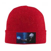 Mano Herojų Akademija Dabi Anime Manga MHA Mėlynoji Liepsna Megzta Kepurė Hip Hop Kepurė Ruduo Žiema Lauko Kepurės Su Pomponu Suaugusiems One Size red
