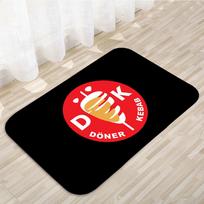 Floor Mats Doner Kebab Home Carpet Door Mats Modern Decor Carpet  Anti-Slip Floor Mats 713 50cmx80cm red