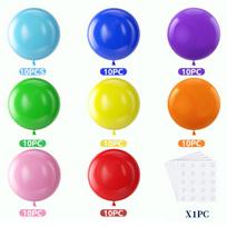 Rainbow Dopamine Balloon: Bright, Round Balloons for Opening Ceremonies and Event Decorations 18-inch [Total 80 balloons + 1 glue dot sheet] blue