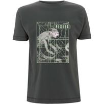 Men's Pixies Monkey Grid Slim Fit T-shirt XX-Large Charcoal L gray