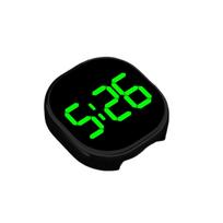 Mini automobilio prietaisų skydelio laikrodis LED laiko rodymas LED elektroninis laikrodis automobiliui, valčiai, dviračiui, sunkvežimiui Black Style A black