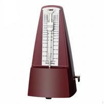 Mechanical Metronome PyramidalShaped SpringPowered Tempo Meter for Instrumentalists, Maroon white