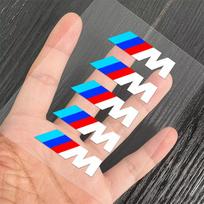 Car Logo For BMW M Emblem E46 E36 E34 F10 E90 Creative Sticker Metal BMW M Emblem E46 E36 E34 F10 E90 F30 E60 F30 E30 E92 E87 white