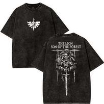 Miško Liūto Sūnus Warhammer 40k Tamsusis Angelas Primarchas Drabužiai Unisex marškinėliai Medvilniniai Per dideli Didelis dydis XXXXL black
