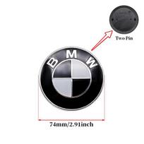 7Pcs Black White Car Front Hood Emblem For BMW X1 X2 X3 X4 Wheel Hub Caps Badge X5 X6 F48 F39 F10 F30 G11 E60 G01 E84 E83 Auto black