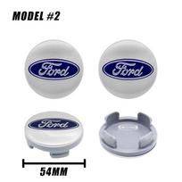 For Ford ST Line Focus Mustang Fiesta MK2 Ranger Kuga MAX F150 Mondeo 4Pcs 54mm Car Metal Emblem Wheel Center Hub  d2 Cap Rim Cover 4Pcs 54mm Hubcap gray