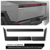 For Tesla Cybertruck 2024 Rear Bumper Tailgate Protection Mat TPE Trunk Cover Anti-dirty Pad Trim Car Pickup Truck Accessories black