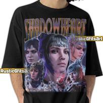 SHADOWHEART BALDUR'S GATE Shirt, BG3 Vintage Tribute Merch, Shadowheart Baldur's Gate 3 Vintage Custom T-Shirt, Jenevelle Hallowleaf Shirt XL gray