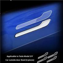 Suitable for Tesla Updated Model 3/Y Door Handle Protective Film, Scratch Resistant TPU Transparent Protective Film blue