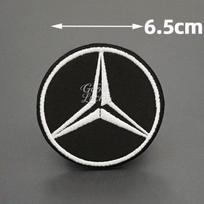 Siuvinėti lipdukai automobilių sėdynių, drabužių dekoravimui Skirta Mercedes Benz W210 W222 W164 W203 W205 W251 CLK GLA ML Raktų pakabukas Hand-sewn style black