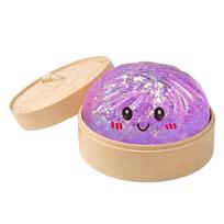 Blizgus koldūnas Squishy su dėžute Mini koldūnai Sensorinis gniuždymo žaislas Streso malšinimui Atsitiktinė spalva Mielas beige