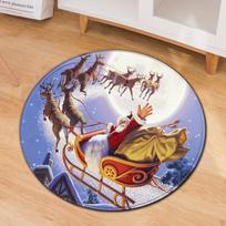 Kalėdinio rašto apvalus kilimėlis Kompiuterio kėdės Svetainės Miegamojo Kabantis krepšys Vaikų grindų dekoracija Kilimas Namų Vonios kilimėlis 60cmx60cm white