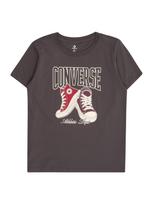 CONVERSE Marškinėliai antracito spalva / raudona / burgundiško vyno spalva / balta