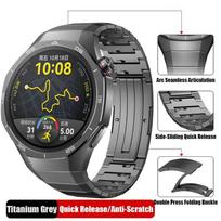 Prabangus titano dirželis be tarpų Huawei Watch GT 5 Pro metalinis apyrankė Huawei Watch GT5 Pro Specializuotas laikrodžio dirželis Quick detach pilka