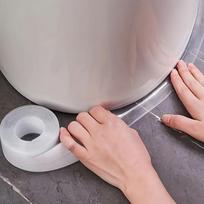 1 vnt. lipni sandarinimo juosta voniai ir tualetui - Vandeniui atspari sandarinimo juostelė praustuvei, vonios kambariui ir voniai - Lengvai klijuojama ir ilgaamžė apsauga 125.98 Inch skaidri